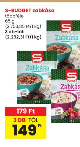 S-BUDGET zabkása