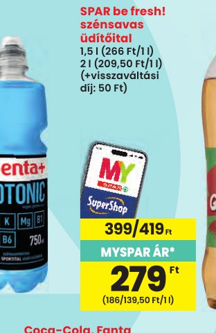 SPAR be fresh! szénsavas üdítőital