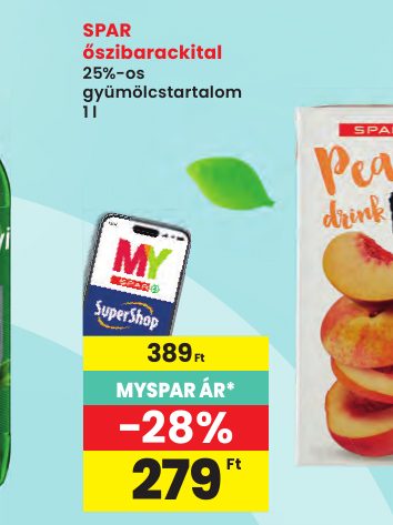 SPAR őszibarackital