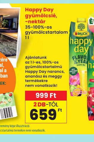 Happy Day gyümölcslé, -nektár