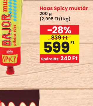 Haas Spicy mustár