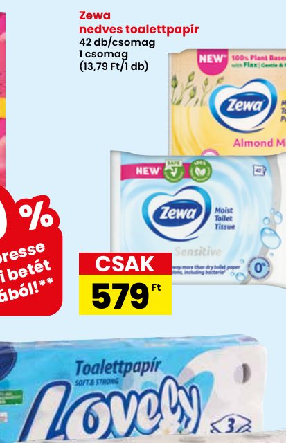 Zewa nedves toalettpapír