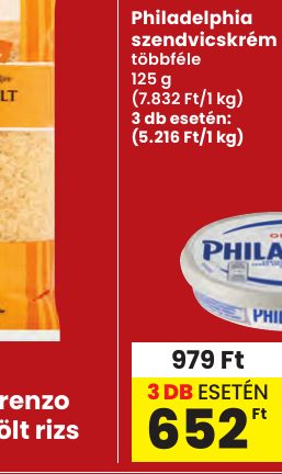 Philadelphia szendvicskrém