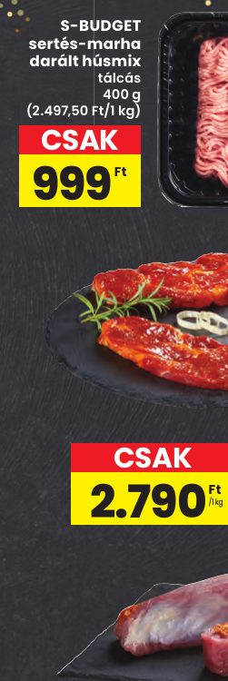 S-BUDGET sertés-marha darált húsmix