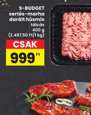 S-BUDGET sertés-marha darált húsmix