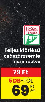 Teljes kiőrlésű császárzsemle