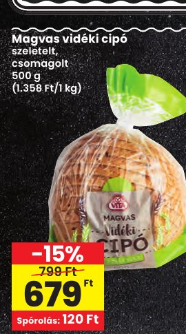 Magvas vidéki cipó