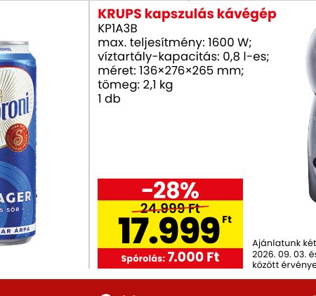 KRUPS kapszulás kávégép