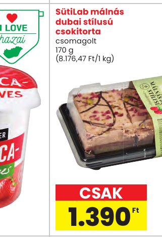 SütiLab málnás dubai stílusú csokitorta