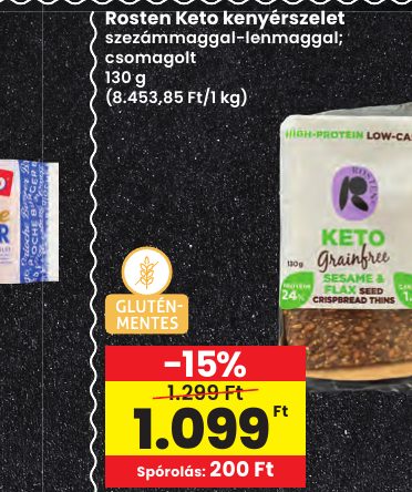 Rosten Keto kenyérszelet