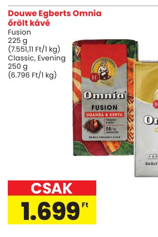 Douwe Egberts Omnia őrölt kávé