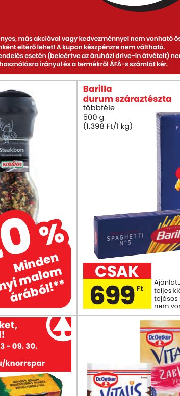Barilla durum száraztészta