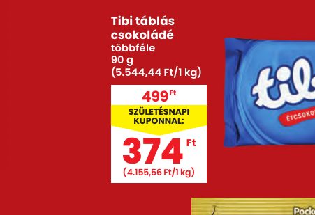 Tibi táblás csokoládé