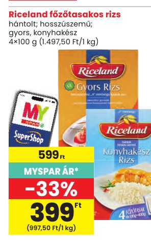 Riceland főzőtasakos rizs