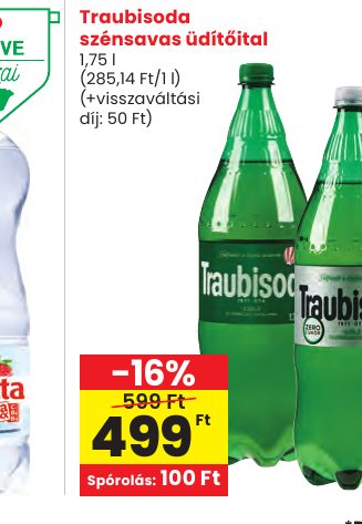 Traubisoda szénsavas üdítőital