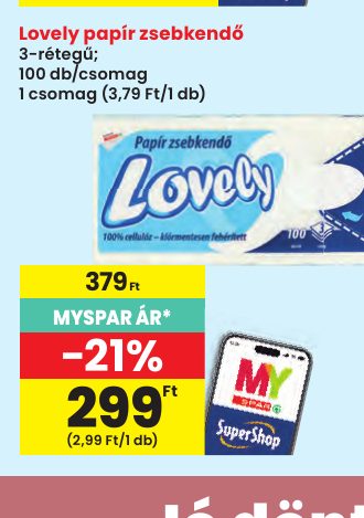 Lovely papír zsebkendő