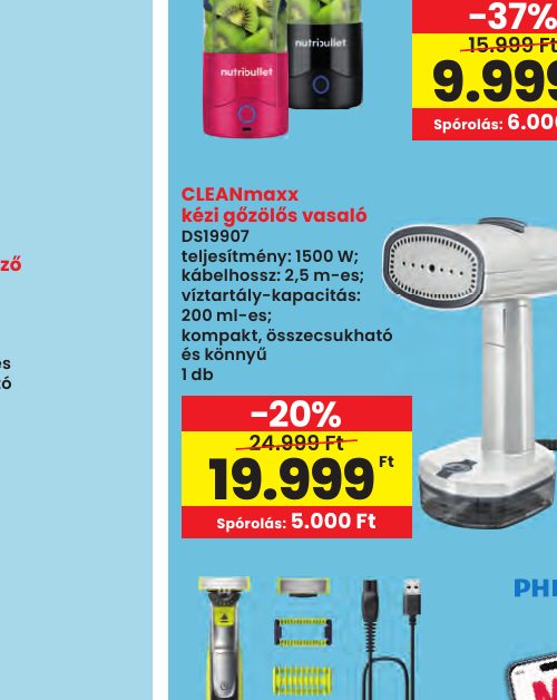 CLEANmaxx kézi gőzölős vasaló