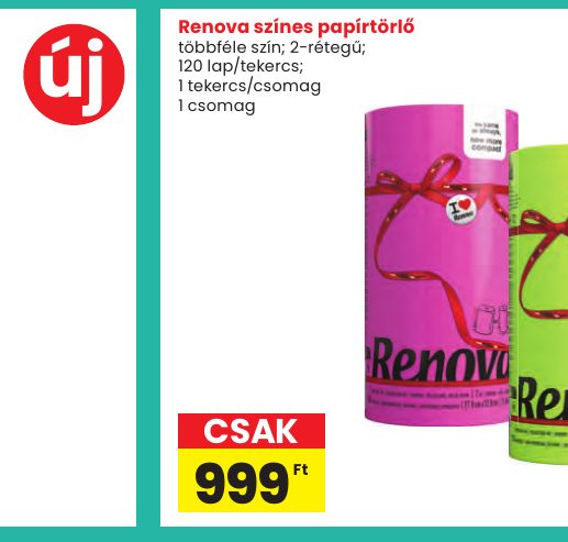 Renova színes papírtörlő