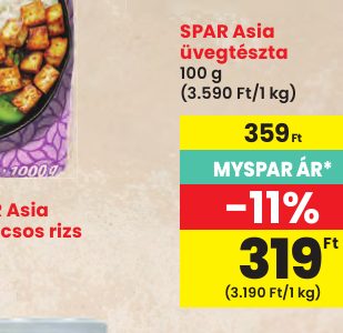 SPAR Asia üvegtészta