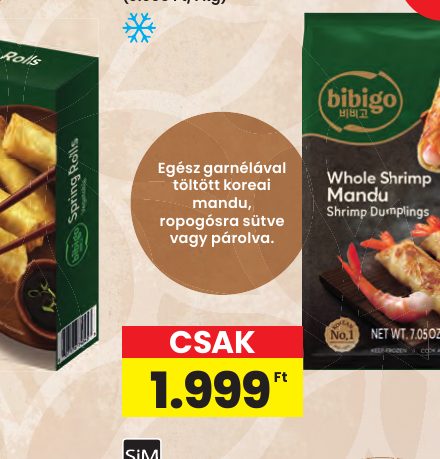 Egész garnélával töltött koreai mandu, ropogósra sütve vagy párolva.