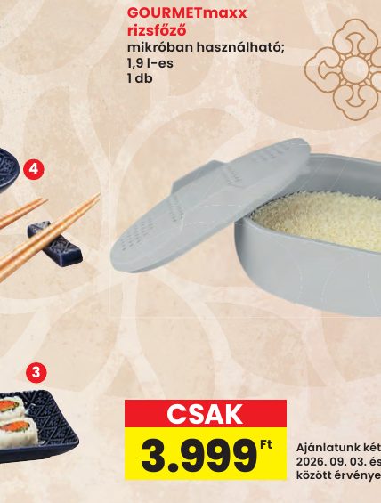 GOURMETmaxx rizsfőző
