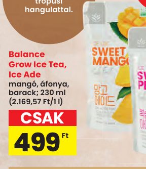 Balance Grow Ice Tea, Ice Ade