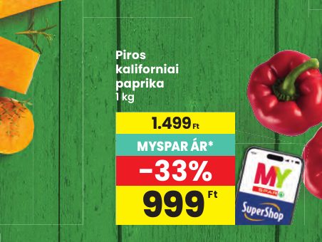 Piros kaliforniai paprika