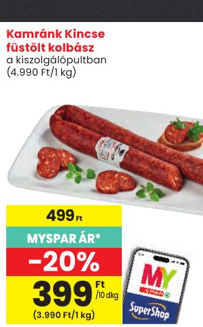 Kamránk Kincse füstölt kolbász
