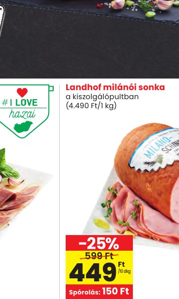 Landhof milánói sonka
