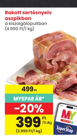 Rakott sertésnyelv aszpikban