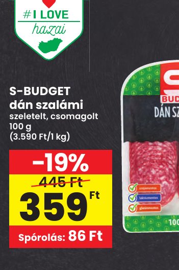 S-BUDGET dán szalámi