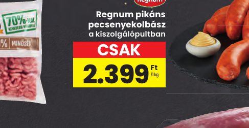 Regnum pikáns pecsenyekolbász