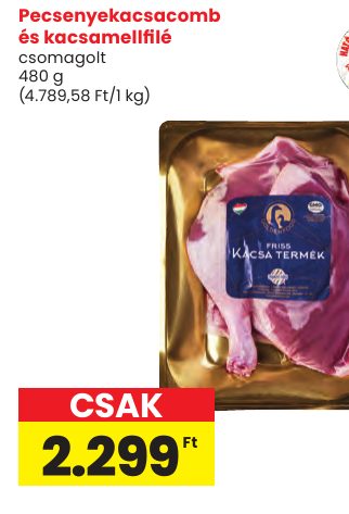 Pecsenyekacsacomb és kacsamellfi lé