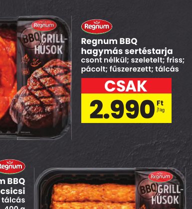 Regnum BBQ hagymás sertéstarja