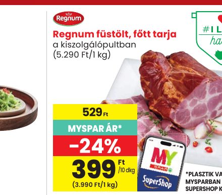 Regnum füstölt, főtt tarja