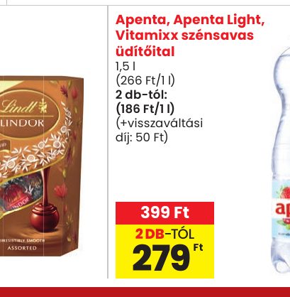 Apenta, Apenta Light, Vitamixx szénsavas üdítőital