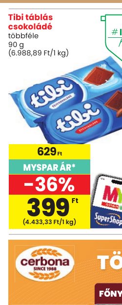 Tibi táblás csokoládé