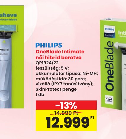 OneBlade Intimate női hibrid borotva