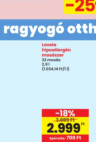 Lovela hipoallergén mosószer