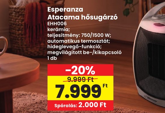 Esperanza Atacama hősugárzó