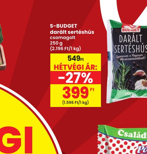 S-BUDGET darált sertéshús
