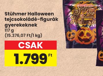 Stühmer Halloween tejcsokoládé-fi gurák gyerekeknek