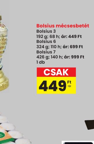 Bolsius mécsesbetét