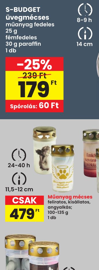S-BUDGET üvegmécses