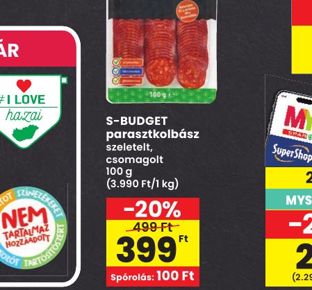 S-BUDGET parasztkolbász