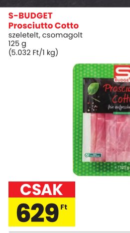 S-BUDGET Prosciutto Cotto
