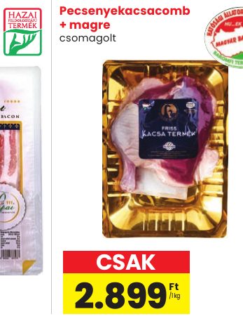 Pecsenyekacsacomb + magre