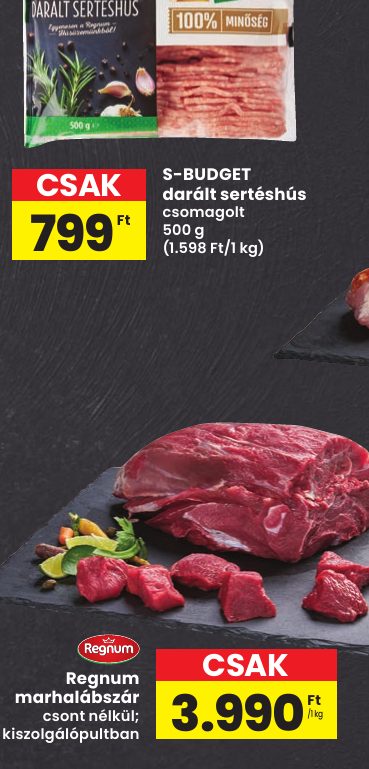 S-BUDGET darált sertéshús