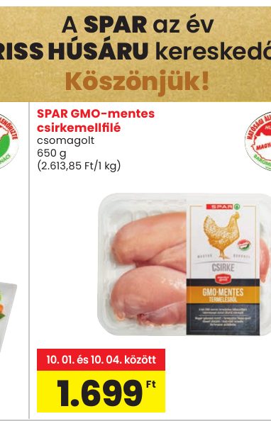 SPAR GMO-mentes csirkemellfi lé