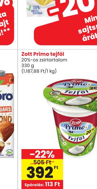 Zott Primo tejföl